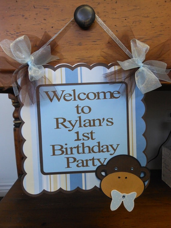 Save 15%-1st Birthday Petite Monkey Party Package Il_570xn