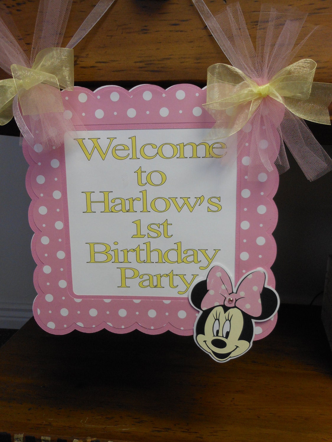 Minnie MousePetite Pink and Yellow 1st Birthday Party Package Il_570xn