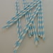 Blue and White Retro Party Straws- Qty 75