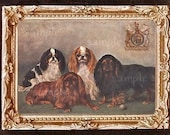 King Charles Spaniel Miniature Dollhouse Art Picture 1501