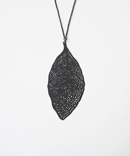 SALE 30% OFF filigree leaf necklace