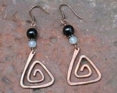 Triangle Spyro Onyx Earrings
