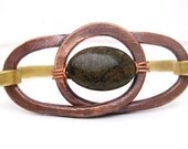 Loop Bracelet with Brown Stone