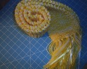 Lemon Sherbet Scarf on hand knitted sale