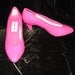 Hot neon pink pumps