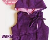 Warm Hoodie Vest PDF Patterns ((12 months upto age 6))
