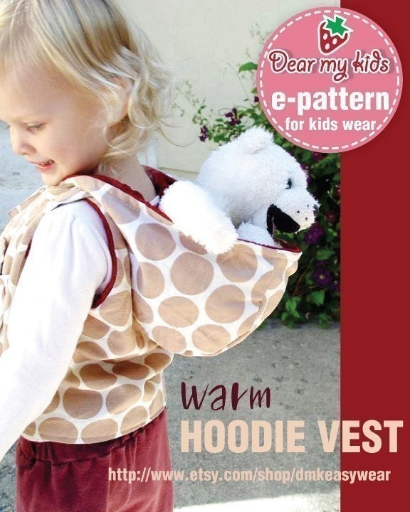 Warm Hoodie Vest PDF Pattern
