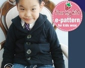 Dandy Boy's Shawl Collar Cardigan vs. Vest (12 months upto age 6) PDF pattern