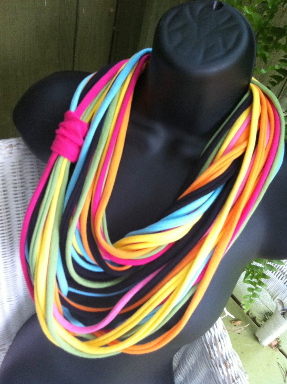 An Explosion of Color MAXI Length Jersey Scarf