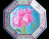 Hot Pink Flower Plate