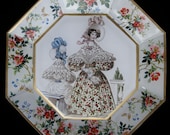 Floral French Fashion Plate