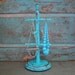 Jewelry Hanger Bracelet Necklace Display Turquoise Distressed