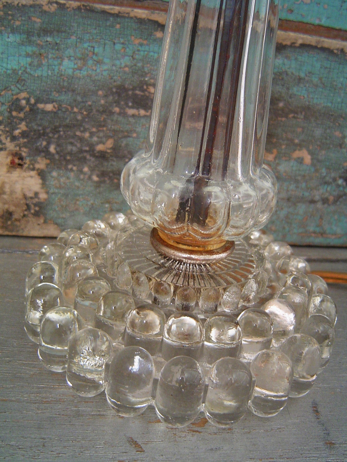 Vintage Clear Glass Table Lamp