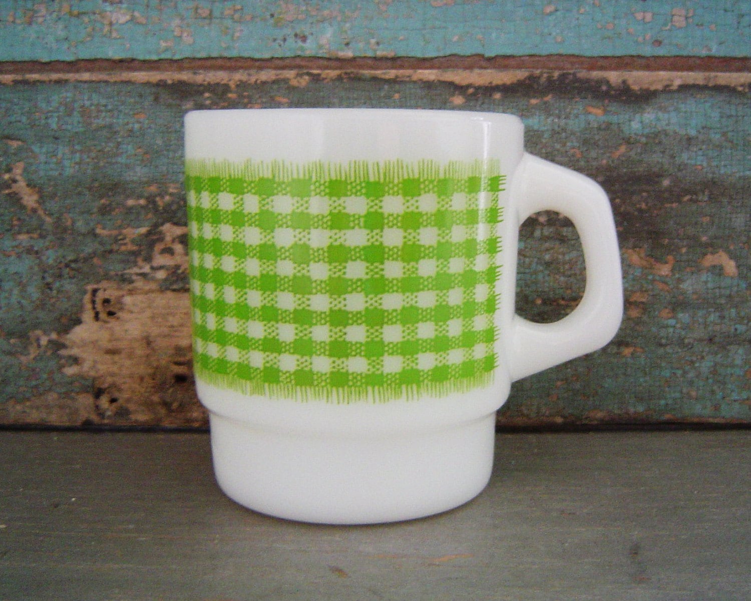 plaid mug