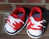 Baby Sneakers, Baby Chucks, All Star, Baby Booties - Crochet pattern
