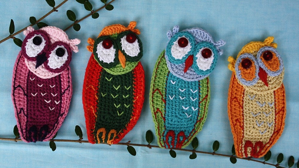 SCREECH OWL- Crochet Pattern (Applique)