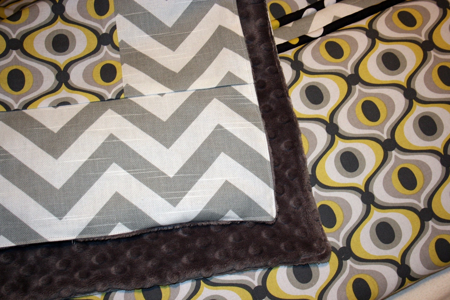 Upgraded Crib Bumpers/ Skirt/ Upgraded Minky Blanket (baby Bedding Crib Set)