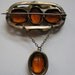Original Large Victorian Pendant Brooch with Citrine