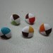 Pushpins - Bold Primary Color Argyle Pendants - Set of 5 - Fabric Cover Button Pushpin Thumbtacks