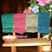 Four Large black laced Rainbow Pre- shrunk 100 percent cotton machine knit dish cloths...11 inches X 12 inches