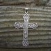 Large Celtic cross pendant in sterling silver