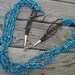 Vintage American Indian necklace in sterling silver with turquoise