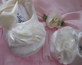 Baptism baby girls shoes christening off white- Pure Ivory