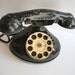 Vintage Toy Telephone Tin Black