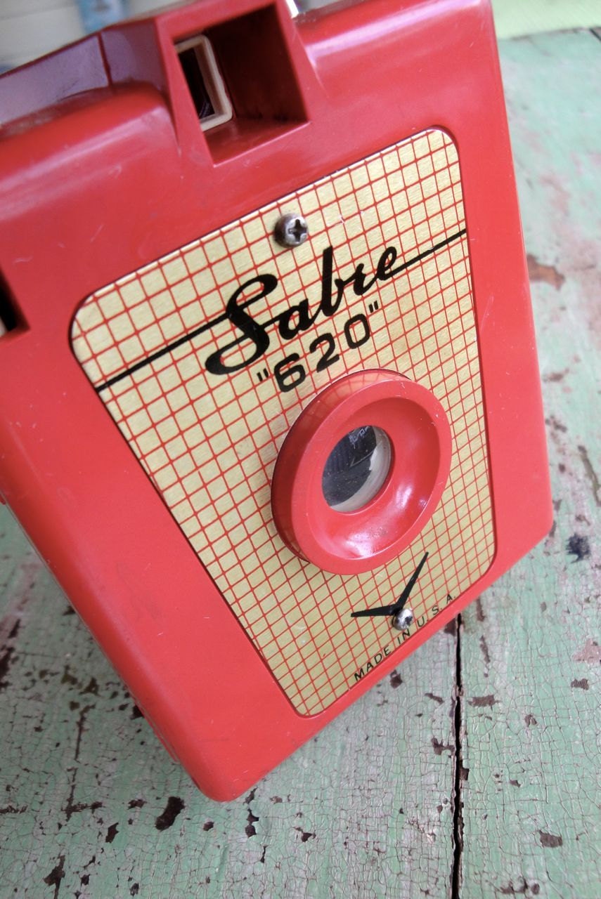 Vintage Camera Sabre 620 Red Bakelite 1950s RESERVED FOR ALICE