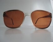 Celebrity Style Vintage Oversized Eyewear Cappuccino Brown Fade with Reinforced Metal Arms Retro Frames FREE SHIPPING