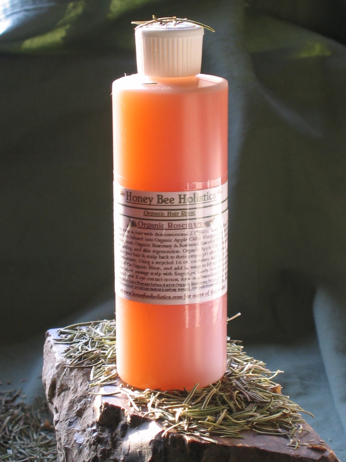 Organic Rosemary Hair Rinse Conditioner NOW w/Wild Nettle Tincture-Helps itchy scalp/hair growth-Ideal for brunettes-8oz. BPA free bottle