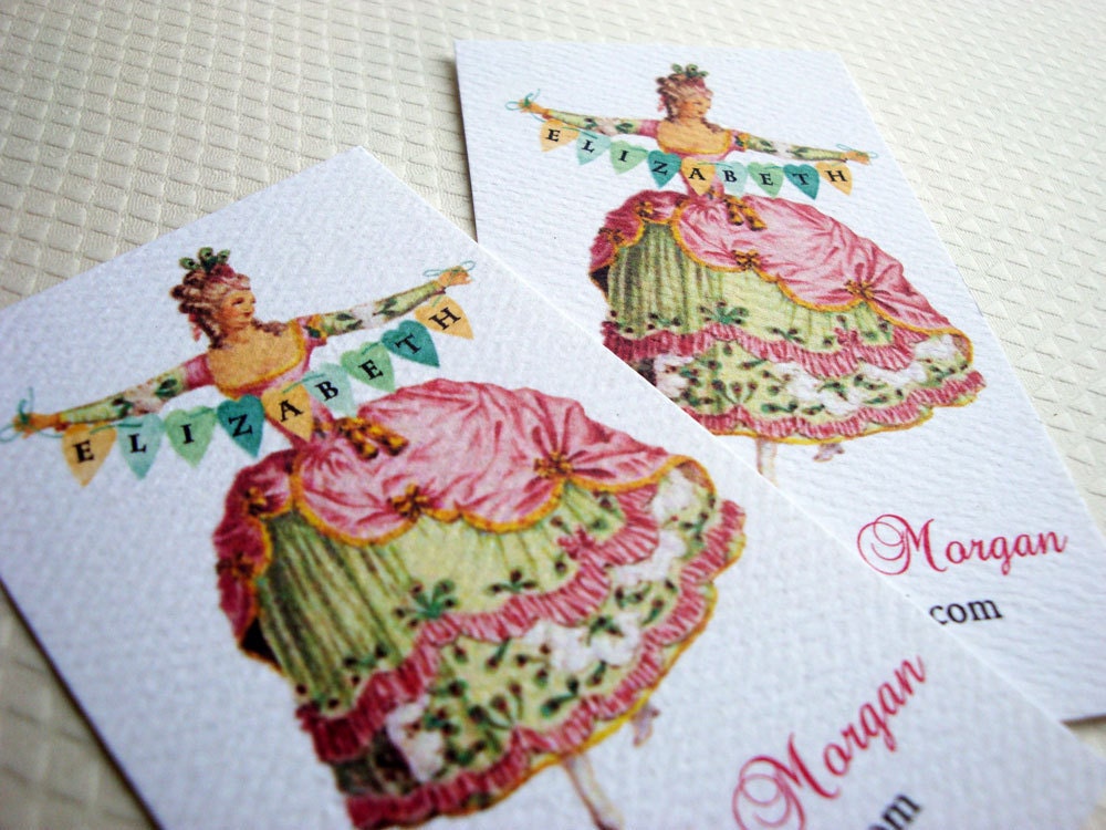 Personalized Vintage Business Cards Calling Cards - Set of 50