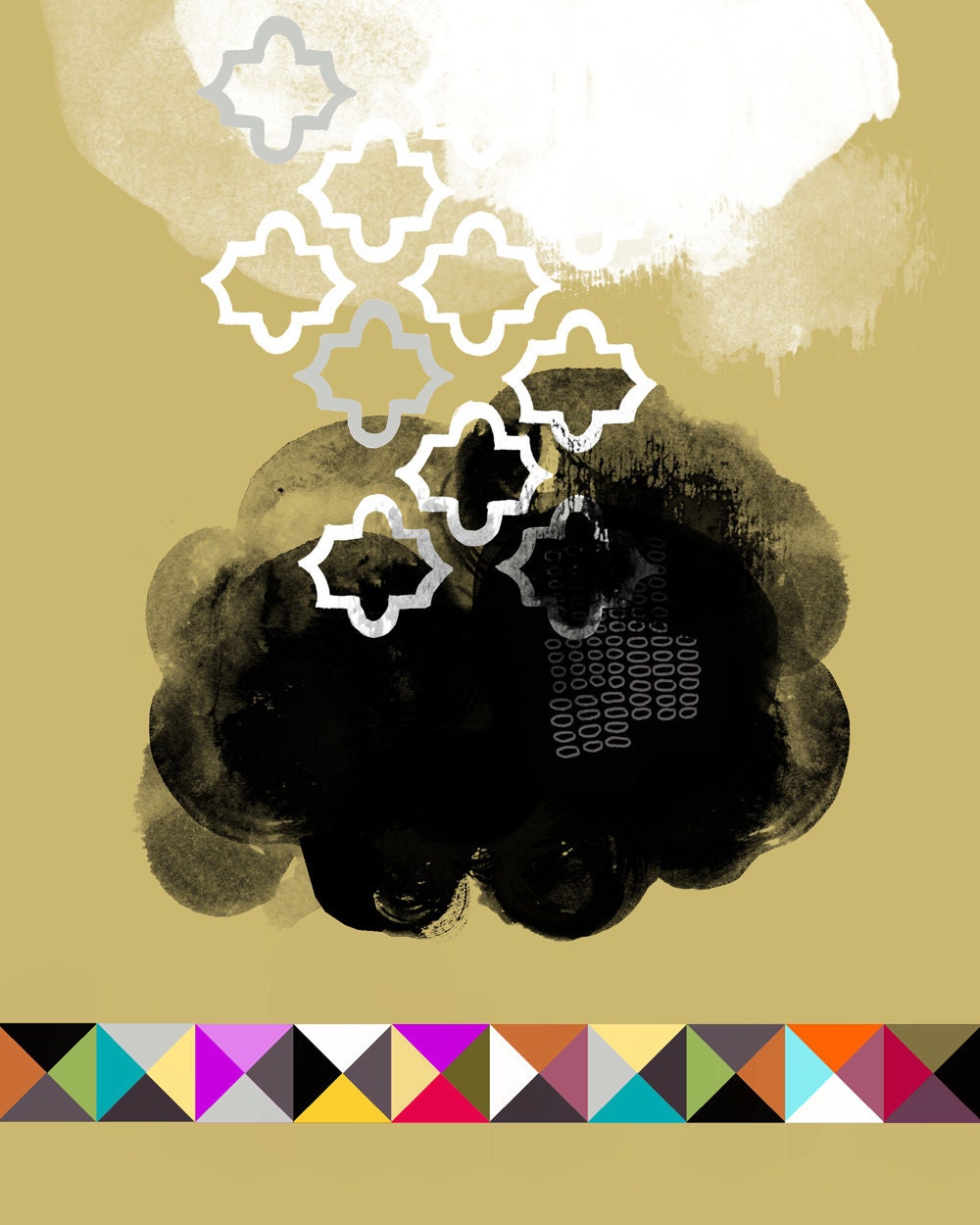 Falling Stars-West Elm Inspired Archival Print on Paper-Featured on the West Elm Blog