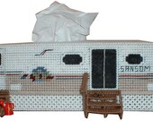 PDF format Happy Trails Travel Trailer Tissue Topper/Organizer By Robyn Watson