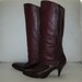 Gorgeous wine leather tall two-toned slouch boots 8