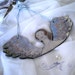 vintage handmade pottery hanging angel - signed and dated - 70's