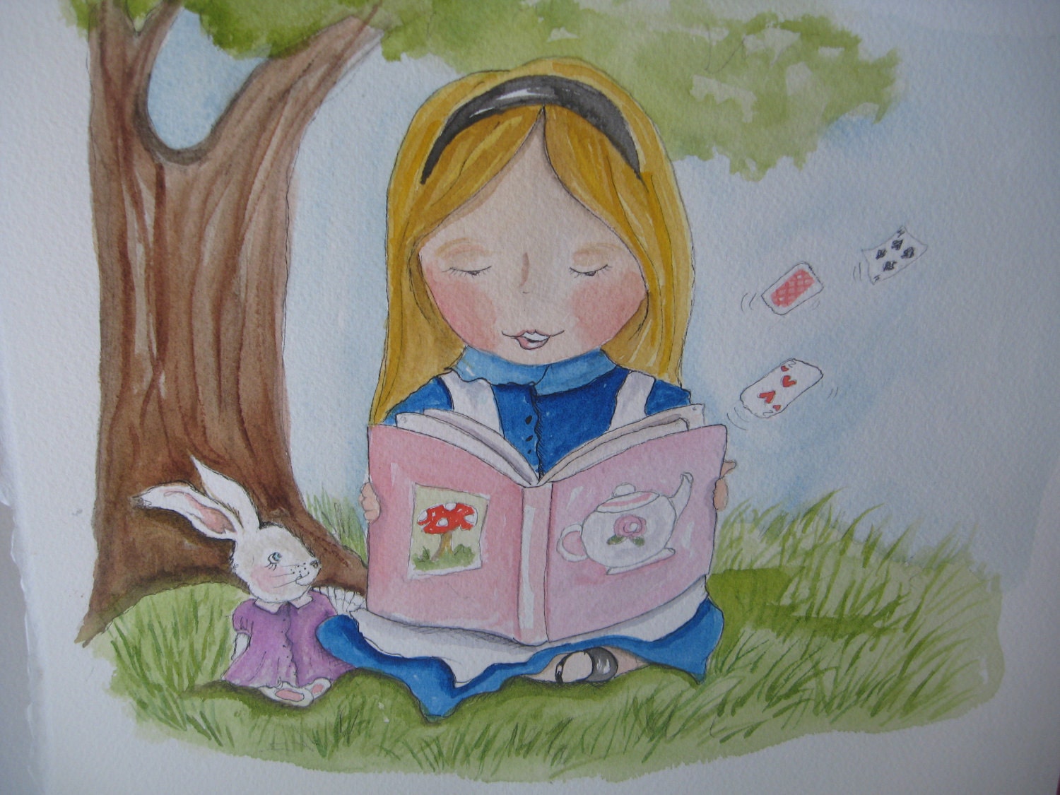 Childrens Wall Art Alice in Wonderland Nursery Kids Room Decor