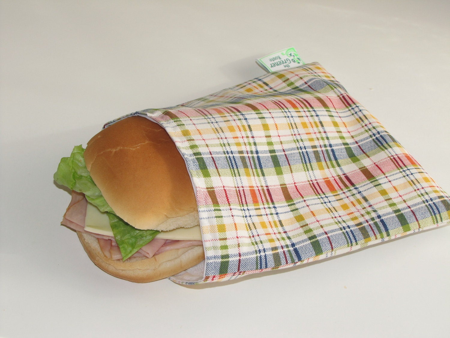 Reusable Sandwich Bag - Spring Plaid
