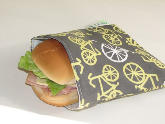 Reusable Sandwich Bag - Bikes