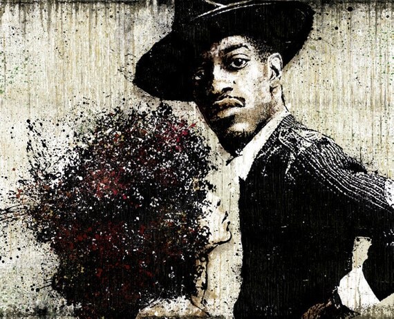 Outkast & Erykah Badu's Pressed In a Book - 12x18 Officially Signed, Dated and Hand-Stamped Art Print