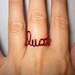 Red Lust Ring Wire Wrapped Dainty Unique Gifts