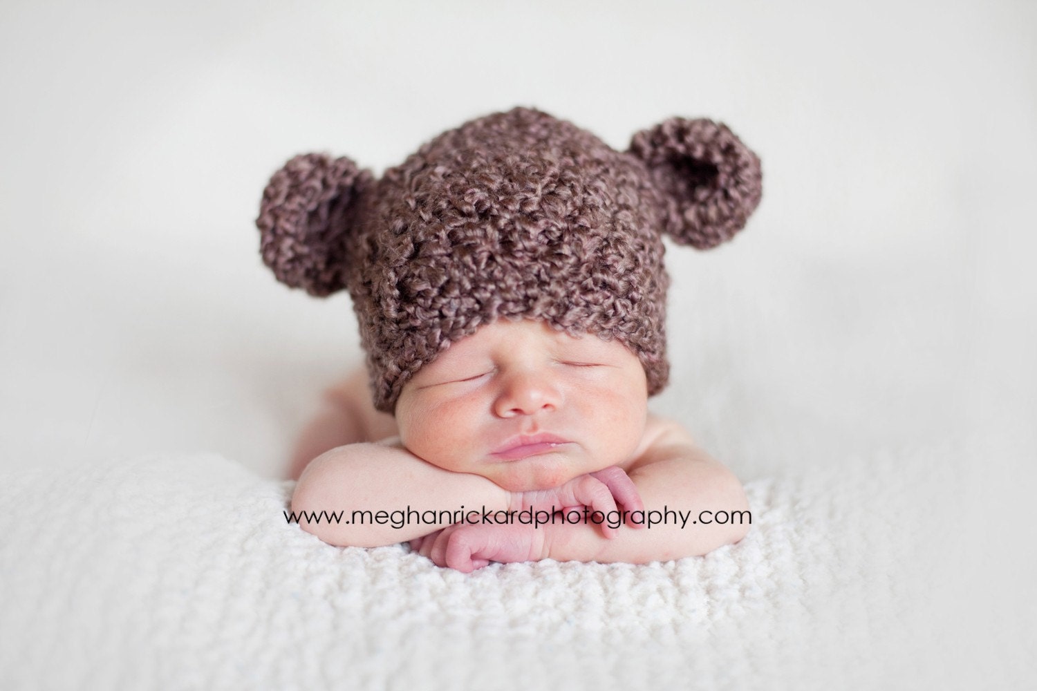 Baby Teddy Bear Hat - brown