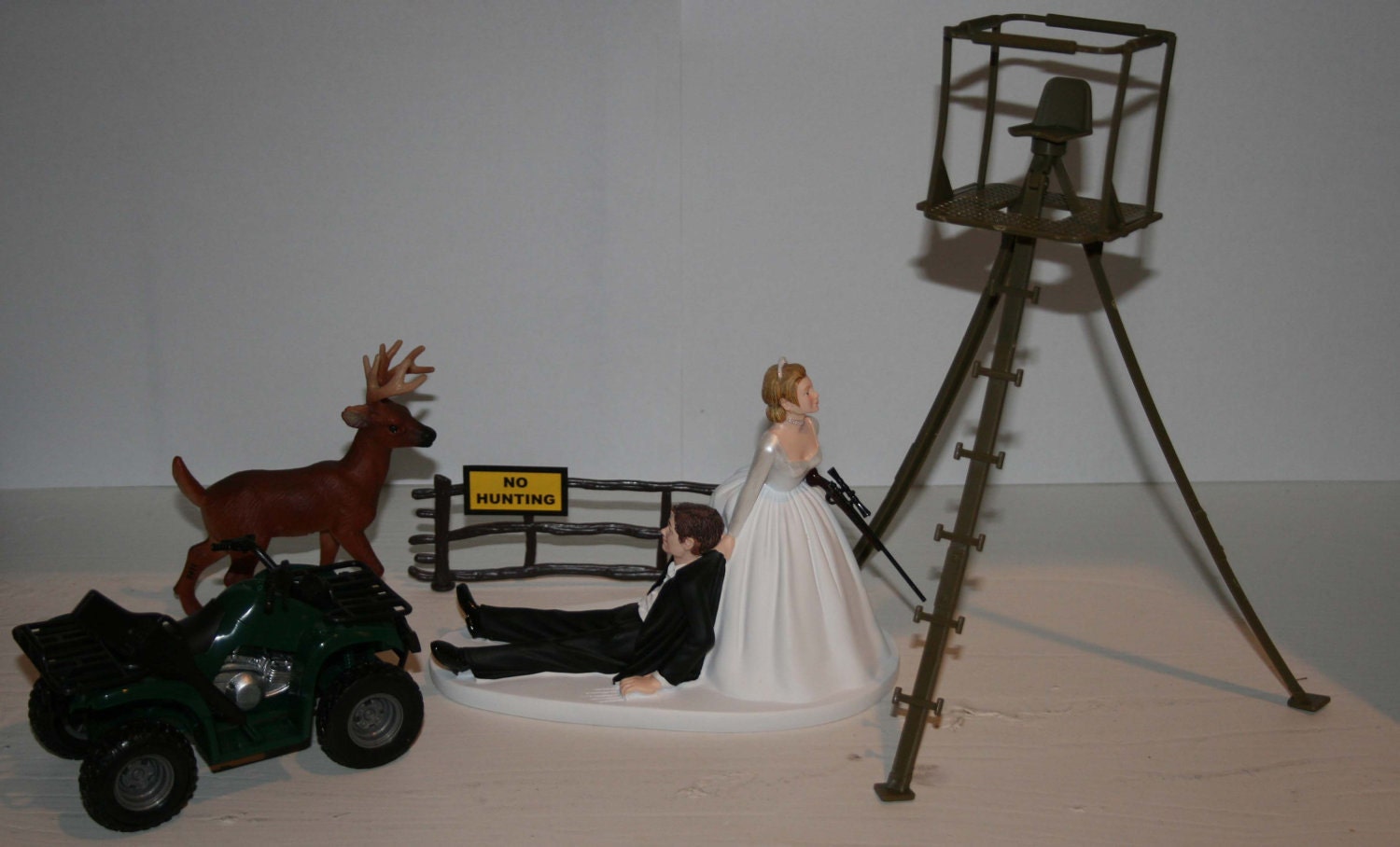 Deer Hunting Wedding Cake Topper Groom's Cake Deer Stand  SALE PRICE