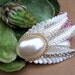 Vintage hair barrette, large glitzy Hollywood Regency style hair accessory comb