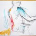 Gesture III- Original Drawing of the Human Figure- 11x14- Conté Crayon, Watercolor