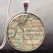 Louisville, Kentucky map pendant, Louisville map necklace, Louisville map jewelry resin pendant