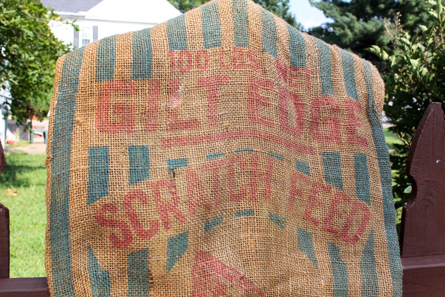 Striped Scratch Feed Bag