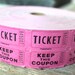 Vintage Hot Pink Carnival Tickets, Set of 25