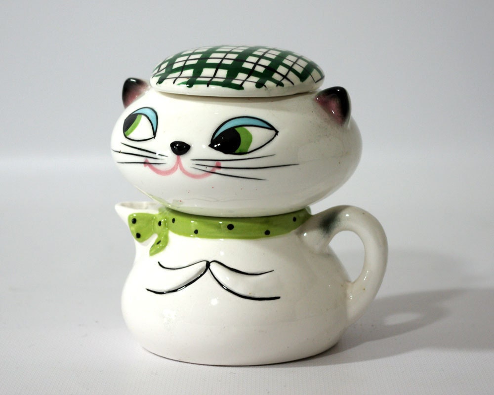 Vintage Holt Howard Cozy Kitten Sugar and Creamer Set