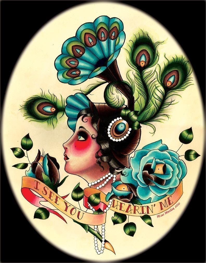 11X14 Tattoo Inspired I See You Hearin' Me